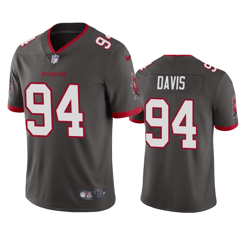 Tampa Bay Buccaneers Men Nike NFL 94 Khalil Davis Pewter Vapor Untouchable Limited Jersey